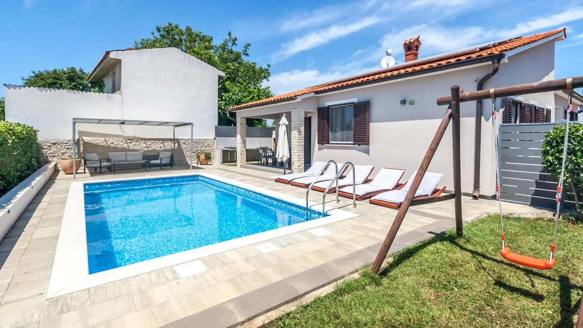 Villa Gortan - Pool House For 7 Guests Near Pula Istria - Ferienhaus Istrien Marcana Croatia