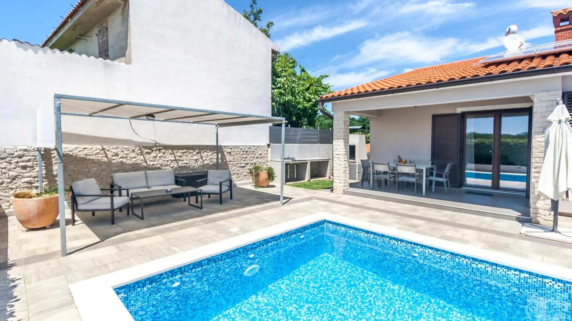 Villa Gortan - Pool House For 7 Guests Near Pula Istria - Ferienhaus Istrien Marcana Croatia